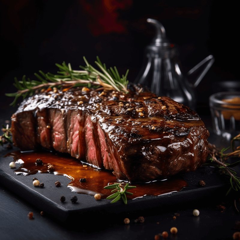 Grilled RibEye Steak with Red Wine Sauce Recipe